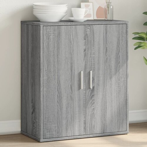  Komoda siva boja hrasta 60x31x70cm od konstruiranog drva Slike