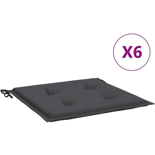 vidaXL Blazine za vrtne stole 6 kosov antracit 40x40x4 cm tkanina, (20623621) Cene