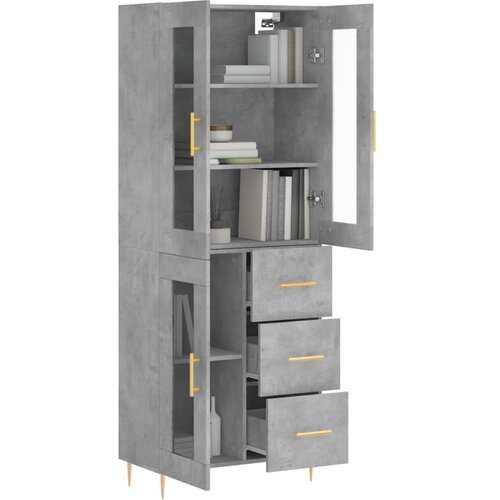  Visoka komoda siva betona 69,5x34x180 cm od konstruiranog drva Slike