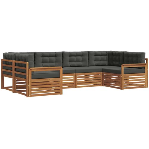  Set vanjskih sofa 6 kom. Prirodna i antracit 325 x 168,5 x 73 cm Slike