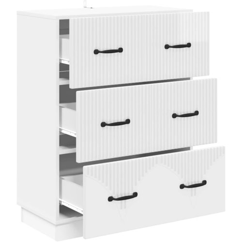  Ormar s ladicama Bijela visokog sjaja 66 x 34,5 x 87 cm Slike