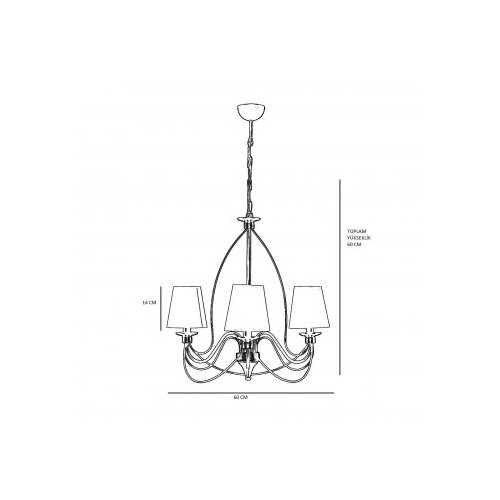 Opviq Luster Berfin 3 846STL1440, Metal, Crna Cijene
