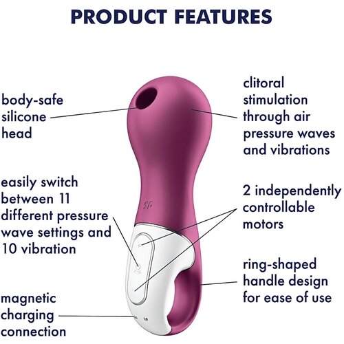 Satisfyer vibrator lucky libra, ljubičasti Slike