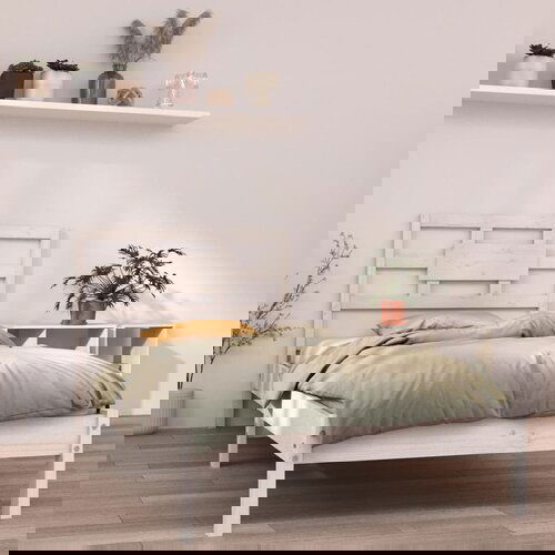 Furnova Posteljni okvir bel iz trdnega lesa 90x190 cm, (21934860) Slike