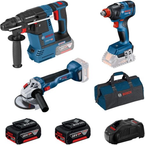 Bosch Kombinovani komplet: GBH 18V-26 + GDX 18V-200 + GWS 18V-10; 2 x 5,0 Ah u torbi 0615990N21 Cene