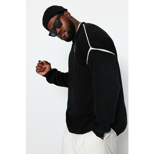 Trendyol Plus Size Sweater - Black - Oversize Slike