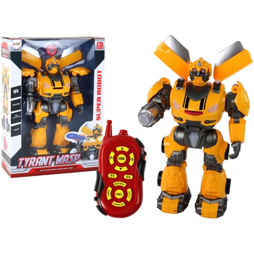 Lean_Toys Veliki robot daljinsko voden R/C rumena zvočna svetloba Cene