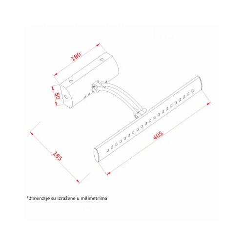 Vesta 17 ZIDNA LAMPA LED 5W 4000K HROM Cene