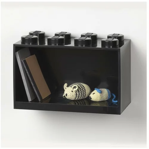 Lego Dječja crna zidna polica Brick 8