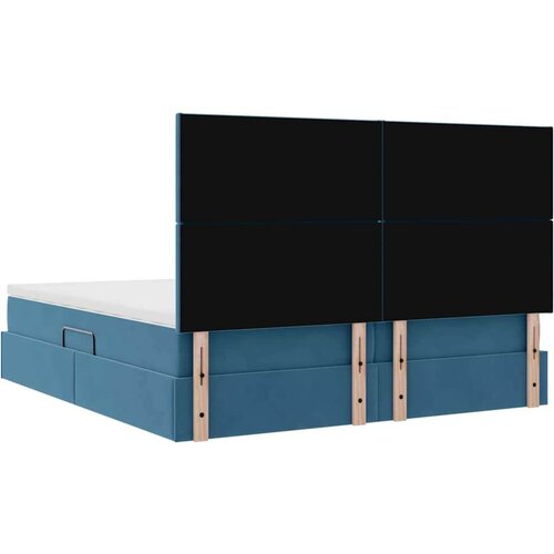  Krevet s od storage s madracem Tamno plava 200 x 200 cm Bar&amp;scaron;un Slike