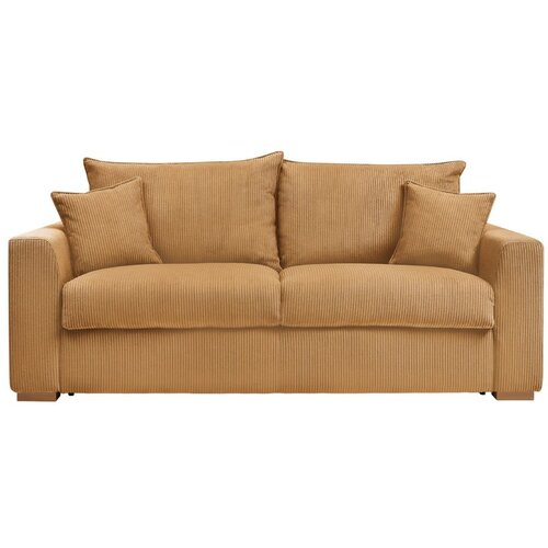 Bobochic Paris Senf žuta sklopiva sofa od samta 225 cm Augustin &amp;ndash; Slike