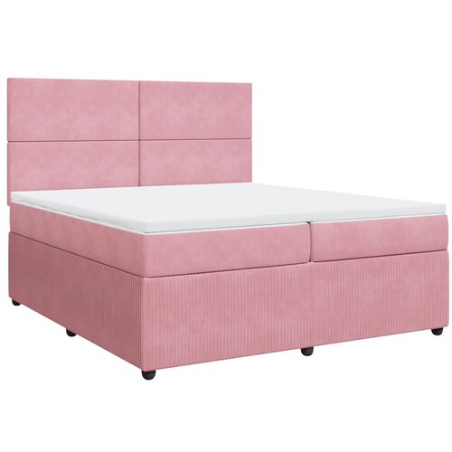 vidaXL Krevet s oprugama i madracem ružičasti 200x200 cm baršunasti Cijene