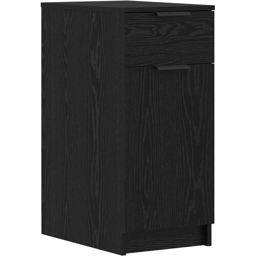  Stol s ladicama Crni hrast 133 x 50 x 75 cm Konstruirano drvo Slike