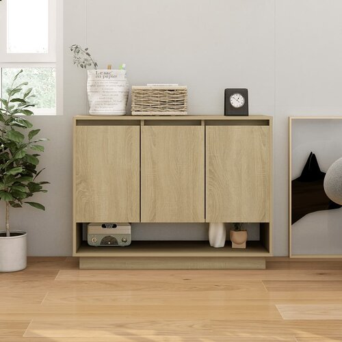  Komoda boja hrasta sonome 97 x 31 x 75 cm od konstruiranog drva Cene