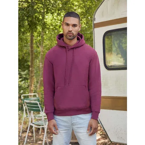 Fruit Of The Loom Burgundy Men's Hooded Sweat