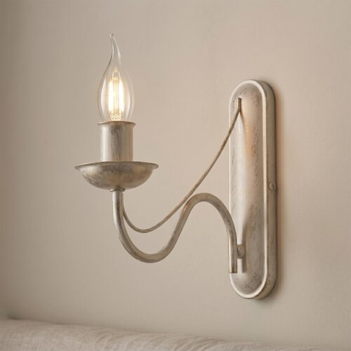  Zidna lampa ANTON 1xE14/60W/230V bela patina Slike