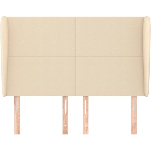  Uzglavlje s u&amp;scaron;ima krem 147x23x118/128 cm od tkanine Slike