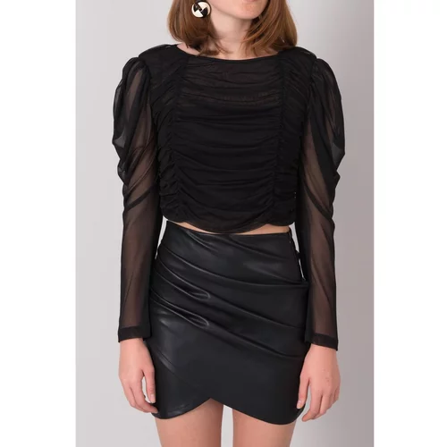 Fashion Hunters Black ruffled blouse from BSL