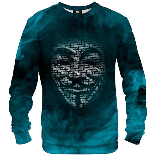 Mr. GUGU &amp;amp; Miss GO Dukserica ANONYMOUS MASK crna | tirkiz Slike