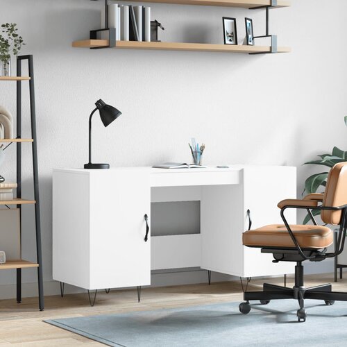  Radni stol bijeli 140 x 50 x 75 cm od konstruiranog drva Cene