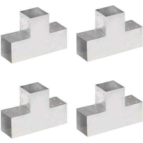VidaXL spojnici za stupove u t-obliku 4 kom pocinčani metal 101x101 mm Slike