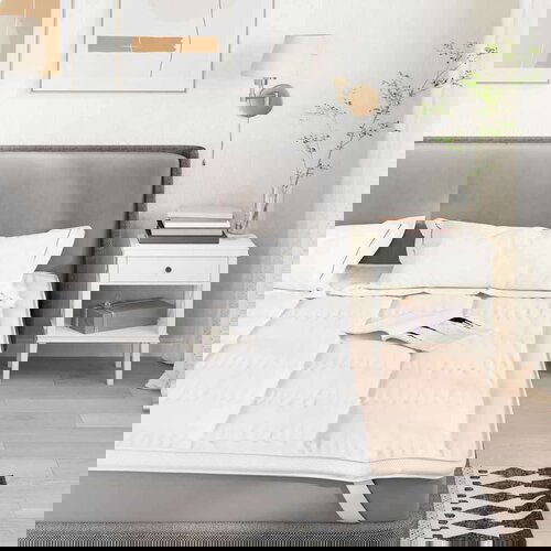 vidaXL Zaščita za žimnico bela 90x200 cm Cene