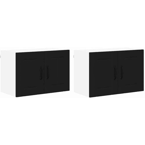 VidaXL zidni kuhinjski ormarić s policom 2 pcs crna 60 x 31 x 40 cm Slike