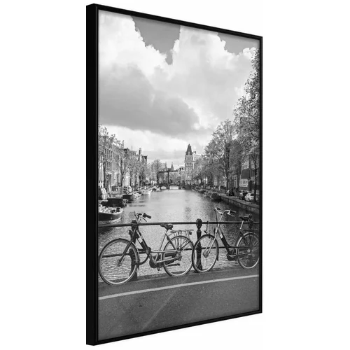  Poster - Bicycles Against Canal 40x60