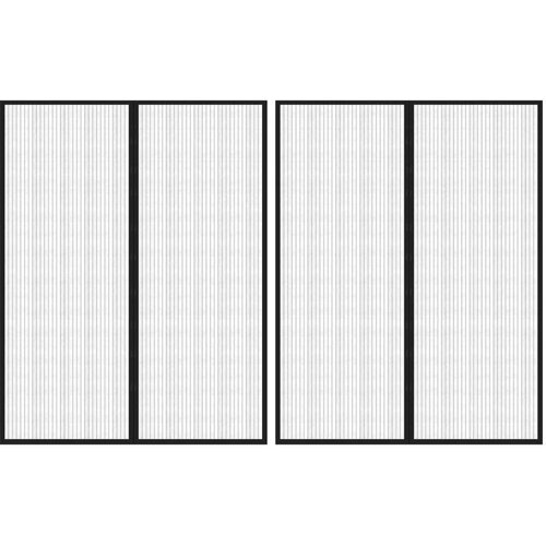  Zastori protiv insekata 2 kom s magnetima 230 x 160 cm crni Cijene