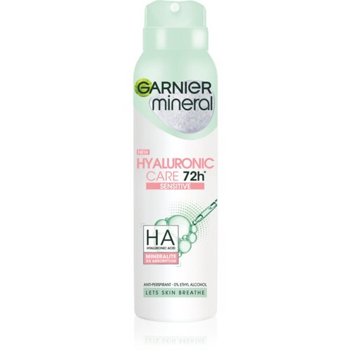Garnier Mineral Hyaluronic Care antiperspirant v pr&amp;scaron;ilu za občutljivo kožo 150 ml Slike