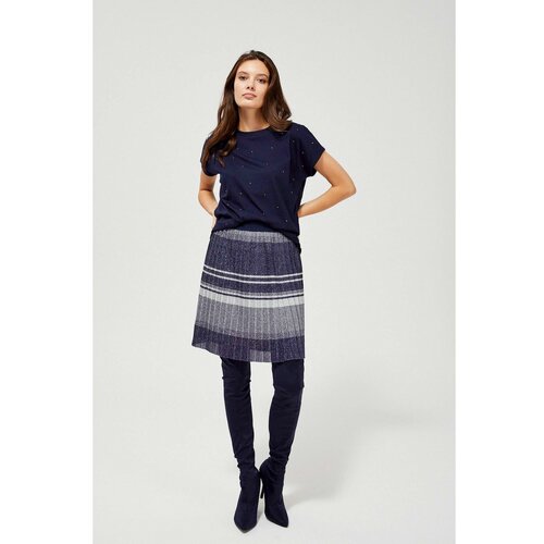 Moodo Pleated skirt with stripes Slike
