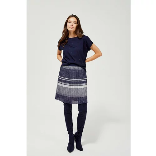 Moodo Pleated skirt with stripes