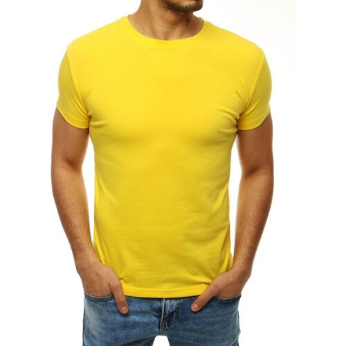 DStreet Yellow men's plain T-shirt RX4194 Cijene