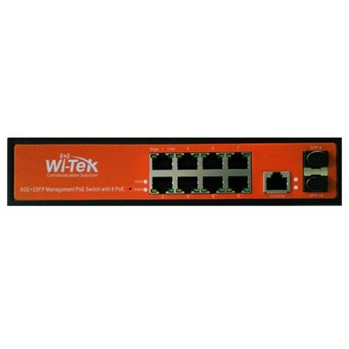 Wi-tek WI-PMS310GF-24V 8GE 1Console 2SFP PoE 120W 24V Passive PoE L2 svič Slike