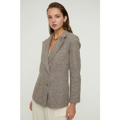 Trendyol Brown Buttoned Jacket