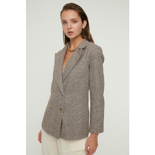 Trendyol Brown Buttoned Jacket Slike