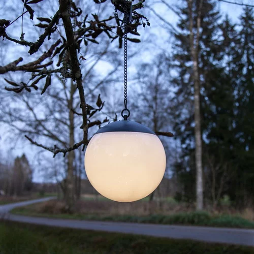 Star Trading Viseća vanjska solarna svjetiljka Globus, ø 20 cm