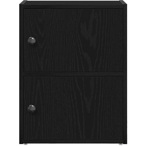 VidaXL Regal za knjige crni hrasta 40x24x52 cm od konstruiranog drva Slike