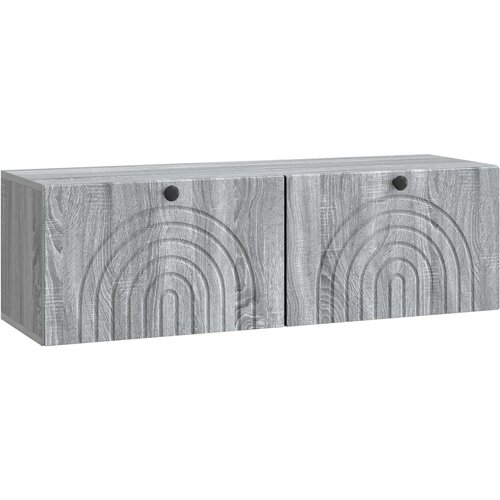 TV ormar za zid Siva sonoma 98 x 31 x 30 cm Konstruirano drvo Slike