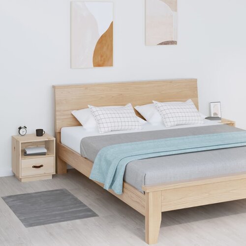 VidaXL noćni ormarići 2 kom 40 x 34 x 45 cm od masivne borovine Slike