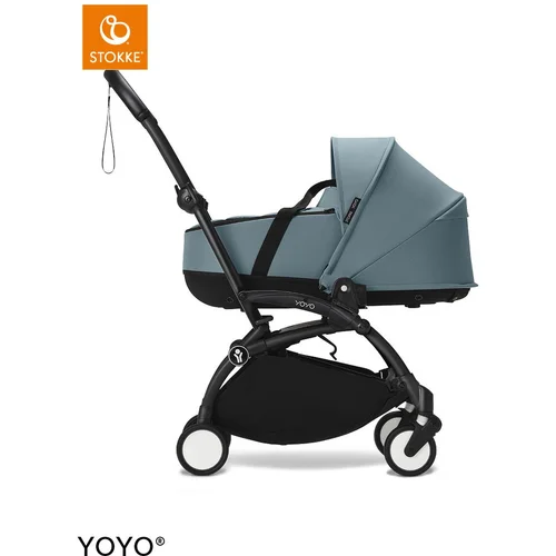 Stokke konstrukcija kolica Yoyo® black frame s newborn shell aqua 646002, 646309