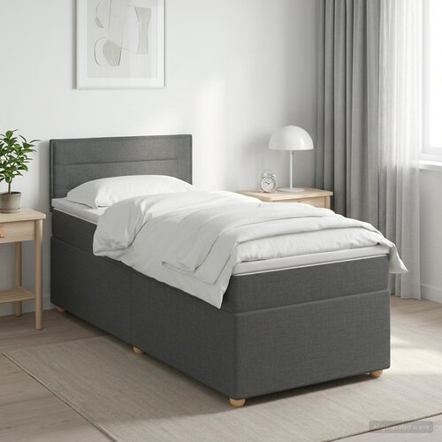  Boxspring krevet s madracem Tamnosiva 80 x 200 cm Tkanina Cene