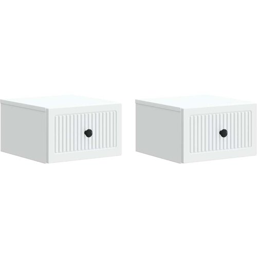  Noćni ormarić za montažu na zid 2 pcs Bijela 33 x 34 5 x 20 cm - Bijela 2 Cene