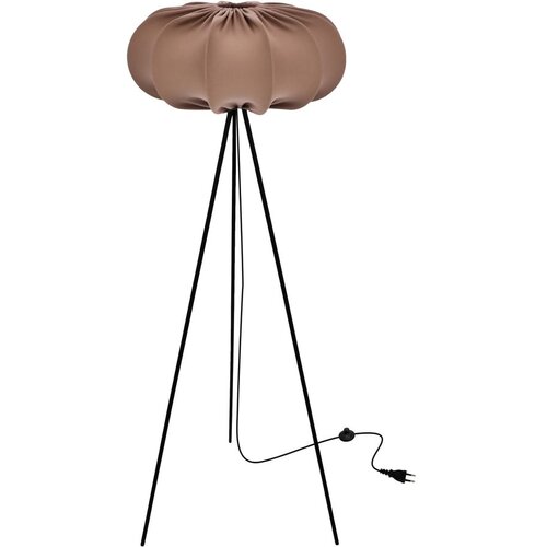 Candellux Lighting Rjava stoječa svetilka s tekstilnim senčilom (višina 147 cm) Cafee – Cene