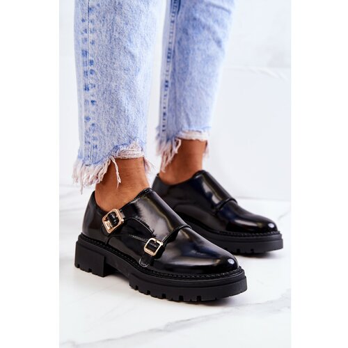 Kesi Leather Shoes With Buckle La.Fi Black Leonie Slike