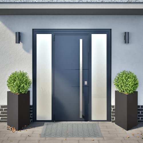  Vrtne sadilice 2 kom crne trokutaste 50x43x75 cm čelične Slike