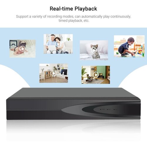 4-kanalni nvr mrežni video snimač za poe kamere &ndash; H.265 / 5MP / hdmi & vga Cene