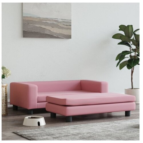 vidaXL Krevet za pse s produžetkom ružičasti 100x50x30 cm baršunasti Cene
