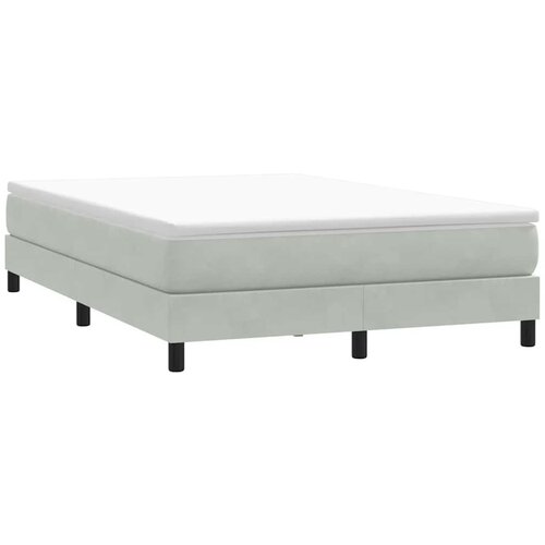 VidaXL Box Spring krevet bez madraca svijetlo sivi 140x210 cm samt Slike