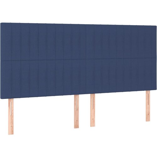 Maison Chic Posteljno vzglavje - Vzglavna omarica 4 kosa moder 90x5x78/88 cm blago, (22078209) Cene